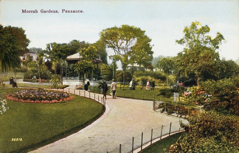 The bandstand is situated in Morrab Gardens a Grade II registered public park, opened in 1889.
