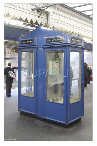 Pair of K8 Mk1 telephone kiosks, at South Kensington Underground Station.